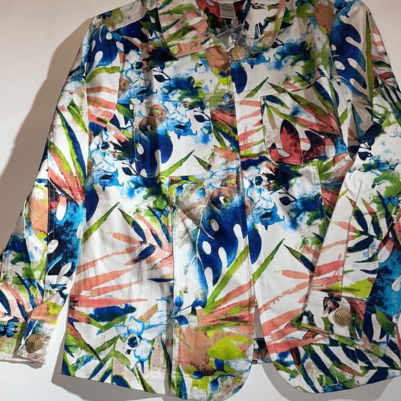 Drapers & Damon’s Long Sleeve Floral Top jacket Size PS NWT - Picture 3 of 8